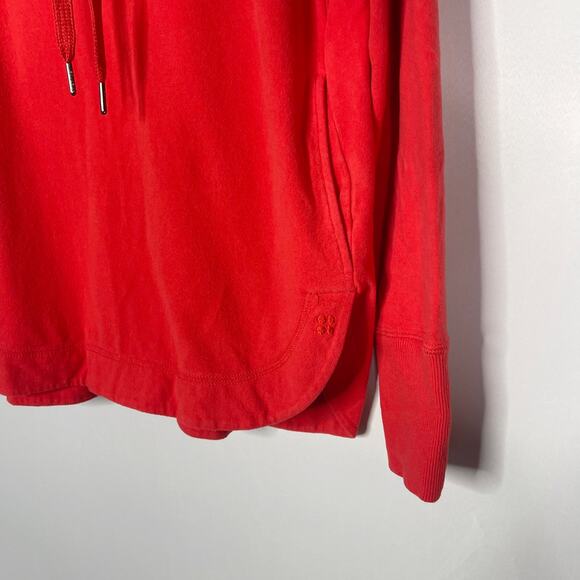 Sweaty Betty Small S Red Escape Luxe Fleece Hoodie Funnel Neck Sweatshirt - Picture 4 of 10